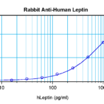 To detect hLeptin by sandwich ELISA (using 100 ul/well antibody solution) a concentration of 0.5 - 2.0 ug/ml of this antibody is required. This antigen affinity purified antibody, in conjunction with ProSci’s Biotinylated Anti-Human Leptin (XP-5212Bt) as a detection antibody, allows the detection of at least 0.2 - 0.4 ng/well of recombinant hLeptin.