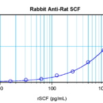 To detect rat SCF by sandwich ELISA (using 100ul/well antibody solution) a concentration of 0.5 - 2.0 ug/ml of this antibody is required. This antigen affinity purified antibody, in conjunction with ProSci’s Biotinylated Anti-Rat SCF (38-258) as a detection antibody, allows the detection of at least 0.2 - 0.4 ng/well of recombinant rat SCF.