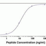 Peptide as test antigen. Affinity-purified IgY dilution: 1 ug/mL, Goat anti-IgY-HRP dilution: 1:1000. Colorimetric method for signal development.