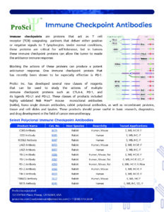Immune checkpoint research reagents from ProSci
