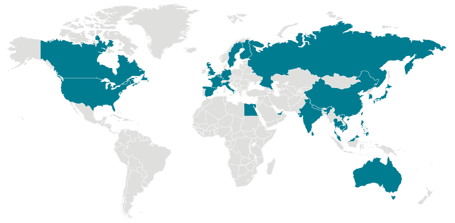 CDC image of confirmed COVID-19 Case Locations as of 02/19/2020
